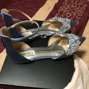 badgley mischka abby ankle strap flat